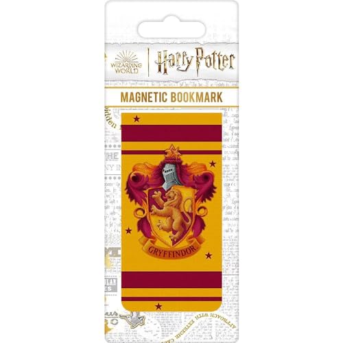 Pyramid Gryffindor magnetisches Lesezeichen aus Kunststoff und Papier, Mehrfarbig, 1 Stück