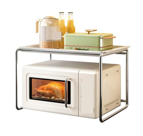 Küchen-Bäckerregal – Mikrowellenständer und Schreibtischregal, platzsparende Aufbewahrung für die Arbeitsfläche zu Hause