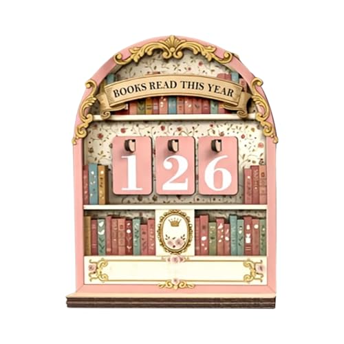 Books Read This Year Counter Personalisiert | Zähler Für In Diesem Jahr Gelesene Bücher Holz Bücherregal Deko, Lese Tracker Buch Lesetracker Zähler Für Zuhause Arbeitsplatz Wohnzimmer Bibliothek