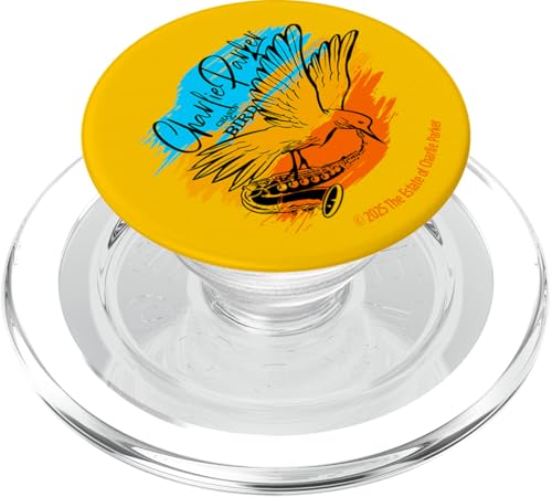 Charlie Parker Mehrfarbiger Vogel mit Saxophon PopSockets PopGrip für MagSafe