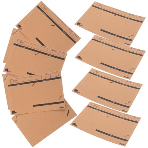 OUNONA Doppelseitige Rezeptkarten 20 Stück aus Kraftpapier Beschreibbare Küchen Kochkarten mit Abgerundeten Ecken Mittlere Größe Praktische Diät und Essensrezeptkarten für Zuhause und