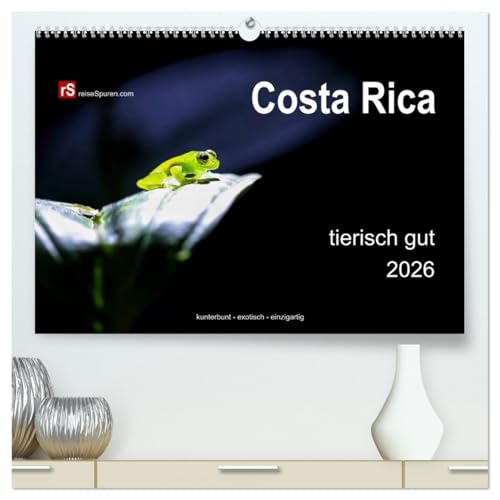 Costa Rica tierisch gut 2026 (hochwertiger Premium Wandkalender 2026 DIN A2 quer), Kunstdruck in Hochglanz: Costa Ricas unglaublich vielfältige ... - exotisch - einzigartig! (CALVENDO Tiere)