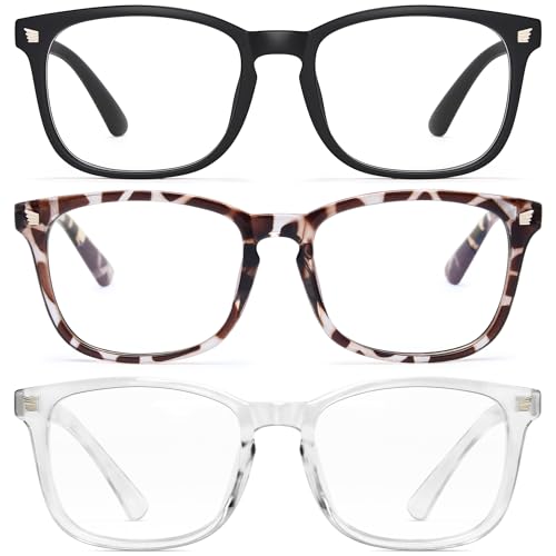 CCVOO 3 pack Lesebrille für damen und herren mit blaulichtfilter - Augenoptik Brille Lesehilfe für Damen Herren