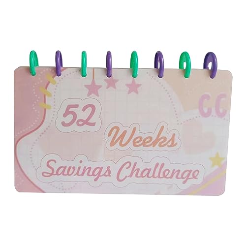 Sparbuch, PVC-Geldsparbuch, Geldumschläge, vielseitiges Spar-Challenge-Buch, Geldspar-Challenge mit Erreichen finanzieller Ziele, Umschläge, Geldspar-Challenge für 52 Wochen