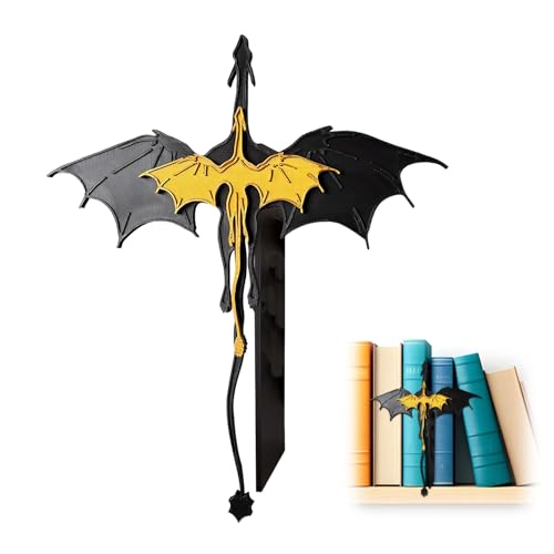 Drachen Buchstütze, Fantasy Drachen Bookends Retro Bücherregal Deko für Schule, Schreibtisch, Home & Office