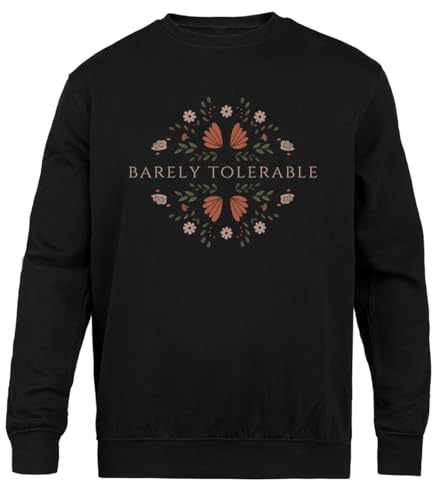Jinbetee Stolz Und Vorurteil Kaum Erträglich Schwarzer Unisex-Pullover mit Rundhalsausschnitt