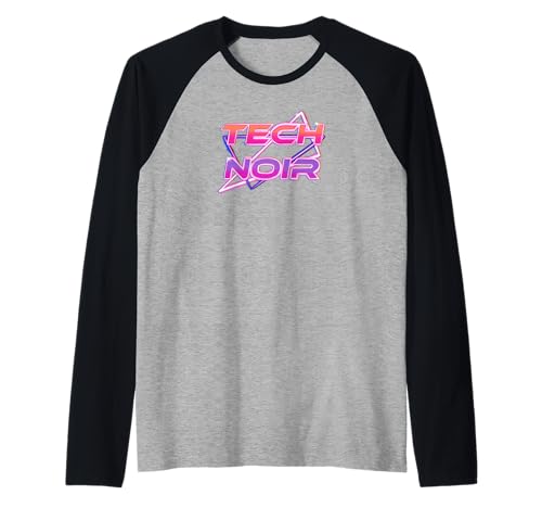 Cyberpunk Tech Schwarz Vaporwave Raglan