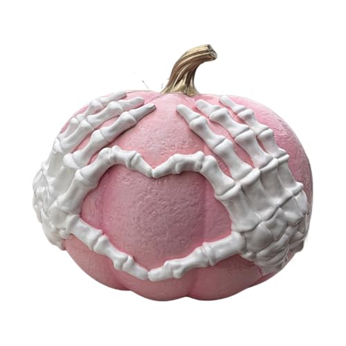Skelett Kürbis Figuren - Halloween Mini Statue | Schädelkürbisharz Statuen | Skull Realistic Skull Halloween Gothic Dekorationen | Herbst Sammlerskulpturen für Zuhause, Herzstück des
