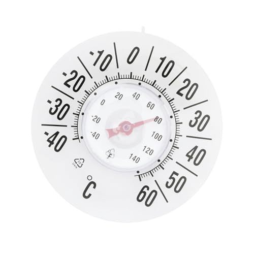 Wasserdichtes Temperaturmessgerät - Analoger Wasserdichter Saugnapf | Außen Terrasse Analog Temperaturanzeige | Für Balkon Küche Wohnung Zuhause Büro Studentenwohnheim Fenster