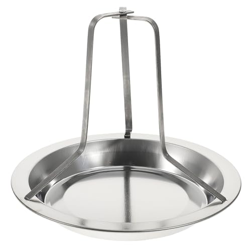 NUOBESTY Outdoor Edelstahl Hähnchenbratplatte Antihaftbeschichtet Großer Camping Grillrost für Grillgerichte und Picknick