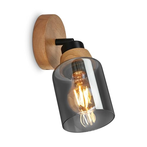 BRILONER – Leselampe, Wandleuchte Innen, Lampe, Wandlampe Innen, Schwenkbar, Wohnzimmerlampe, Schwarz