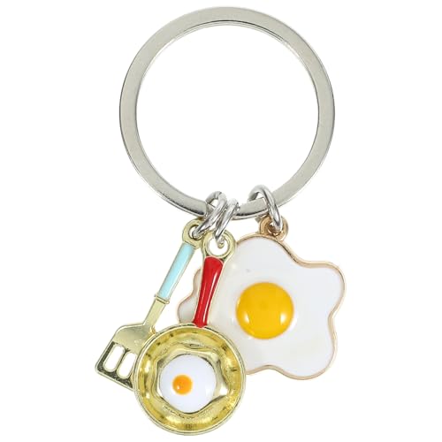 ifundom Kreativer Utensil Keychain Küchenzubehör Schlüsselanhänger Pfannen design Leichtes Küchendeko Ornament für Taschen und Schlüsselanhänger Geschenkidee für Kochliebhaber