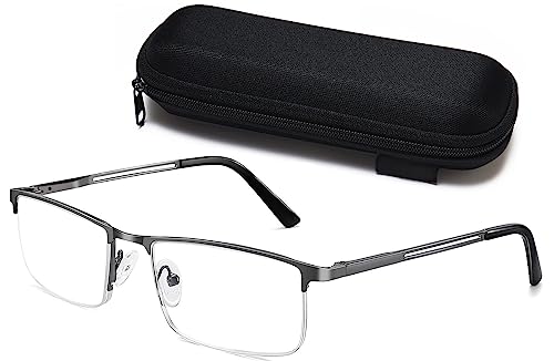 LITIMA Lesebrille Herren Blaulichtfilter Brille, Feder Scharnier Lesebrillen Sehhilfe Augenoptik Brille