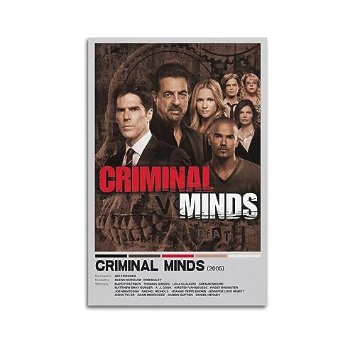SDZSANMAN Criminal Minds TV-Serie Poster, Criminal Minds Poster, Leinwand, Poster, Schlafzimmer, Dekoration, Büro, Raumdekoration, Geschenk, 30 x 45 cm, ungerahmt