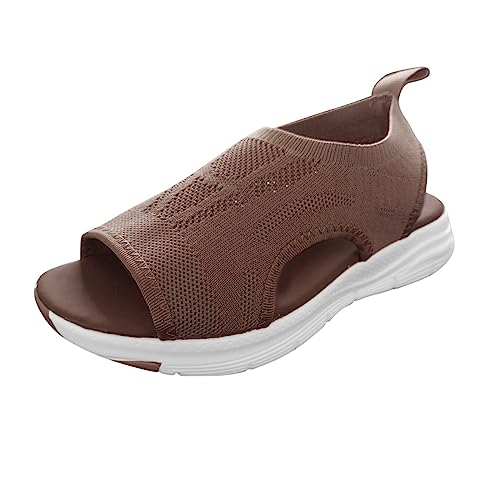 Generisch Damen Sandalen Sommer Zehentrenner Plateau Pantoletten Leder Blumen Freizeit Sandale Reißverschluss Große Größe Sportsandalen Slingback Freien Dicke Boden Schuhe