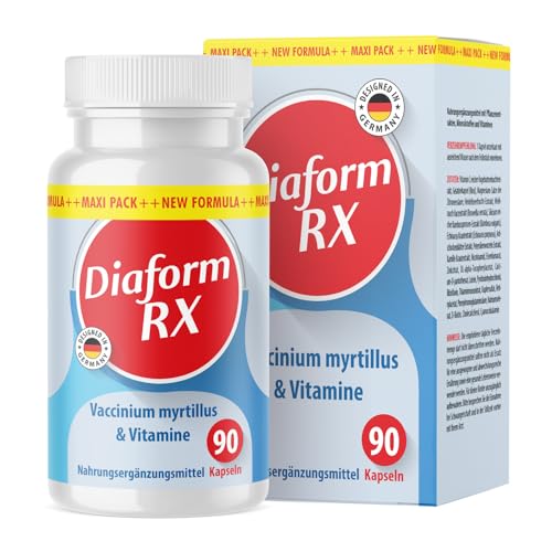 Diaform RX Kapseln | Reich an wertvollen Pflanzenextrakten, Mineralstoffen und Vitaminen | 90 Kapseln je Dose 1x