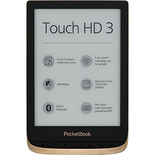 PocketBook e-Book Reader 'Touch HD 3' (deutsche Version) 16 GB Speicher, 15,24 cm (6 Zoll) E-Ink Carta Display - Spicy Copper, único