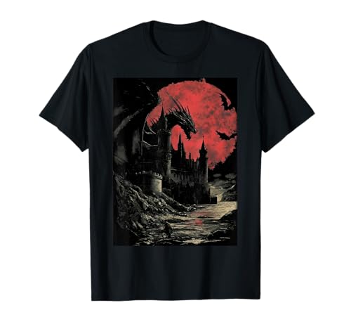 Dark Fantasy Drache Mittelalter Gothic - Leseliebhaber Roman T-Shirt