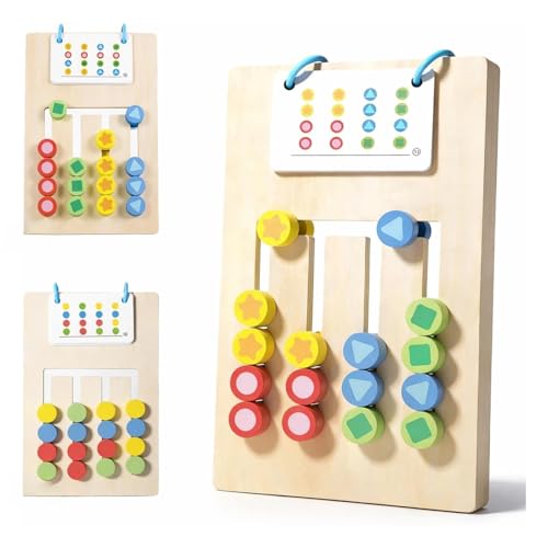 Demenz Beschäftigung – Farb-Memory Spiel für Senioren aus Holz (20 Karten) (Update: doppelseitig spielbar & Karten sicher fixiert), leicht greifbar, Aktivierung & Erinnerungstraining