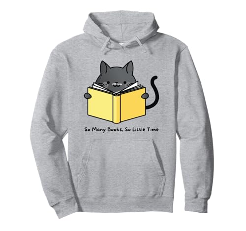 Black Cat Reading a Book – Katzenliebhaber – Belletristikleser Pullover Hoodie