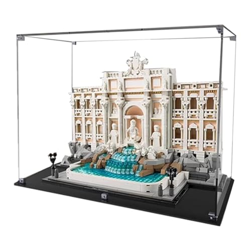 Acryl-Displaybox für Lego 21062 römischen Wunschbrunnen, transparent, staubdicht, kompatibel mit Lego 21062 Modell (Modell nicht im Lieferumfang enthalten) (transparent, 3 mm)