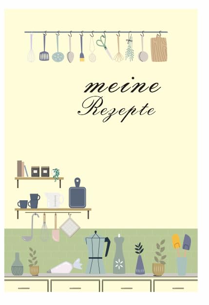 ZXHQ Rezeptbuch zum Selberschreiben A5 – mit Inhaltsverzeichnis & Schutzcover, Deutsch, 126 Seiten, 2-Seiten-Layout pro Rezept – DIY Koch- & Backbuch zum Ausfüllen - C