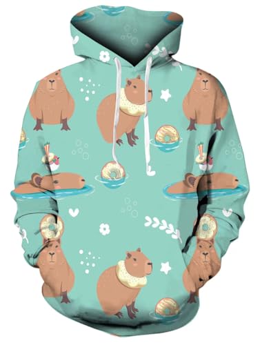 PANVER Kapuzenpullover Herren 3D Digitales Drucken Mode Langärmeliges Sweatshirt Jugend Persönlichkeit Hip Hop Streetwear AA-06 6XL