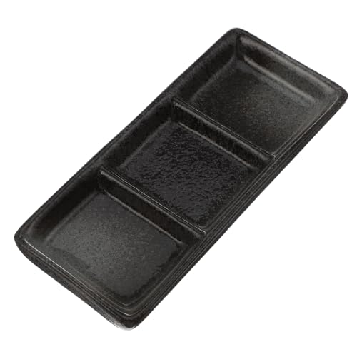 COLLBATH Keramik Gewürzteller 3-geteilt Miniatur Saucenschalen Für Zuhause Schule Und Reisen Glatte Oberfläche Spülmaschinenfest