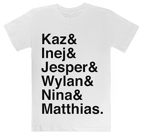 Kaz & Inej & Jesper & Wylan & Nina & Matthias Weißes T-Shirt Für Kinder, Umweltfreundliches T-Shirt