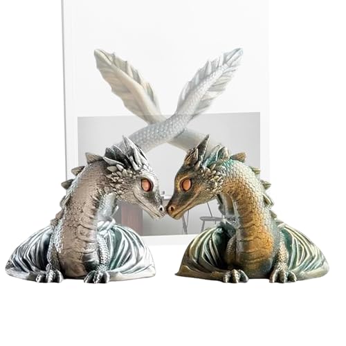 3D-gedruckte Buchstützen – Halter in Drachenform, antikes Design mit detaillierter Skulptur, robuste Konstruktion mit stabiler Basis, -Organizer, dekorativer , Buchhalter für Home Office