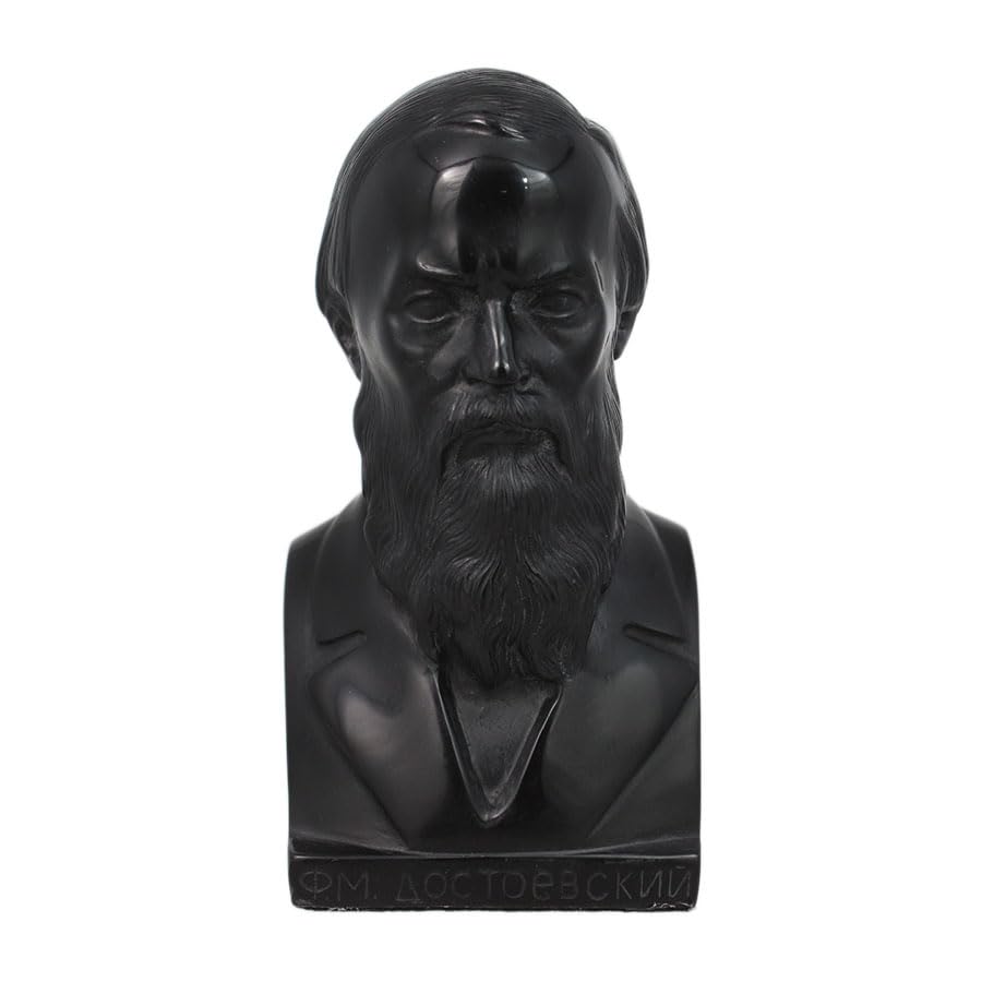 danila-souvenirs russischer Schriftsteller Fjodor Dostojewski Stein Büste Statue Skulptur 14 cm