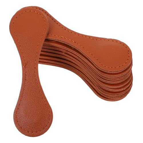 AUTSUPPL 10 Stück 10 Magnetische Lesezeichen aus Pu Leder Kleine Buchseitenhalter Clip 9,9 X 3cm Faltbar für Tagebücher Scrapbooks Romane Magnetische Lesezeichen für Frauen Männer Schüler