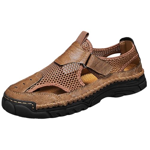 Générique Lässige Sandalen für Herren – Strandsandalen für Herren, Flip-Flops, Pool, rutschfest, Roman, professionelle Nutzung, Sandalen mit Riemen, aus atmungsaktivem Netzstoff, Jagd, kaki, 46 EU