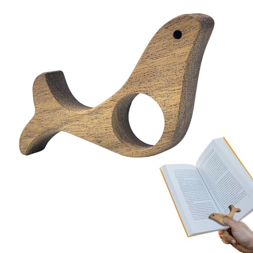 Lesezeichen aus Holz – Vogel-Seitenhalter, Buchzubehör mit graviertem Design, charmantes Lesewerkzeug, Bibliotheks-Ornament für Studium, Zuhause, Büro, Bücherwürmer, Geschenk für Lehrer, Buchliebhaber