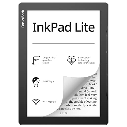 Pocketbook InkPad Lite eBook Reader grau 8GB 9,7 Zoll E-Ink Touchscreen microSD