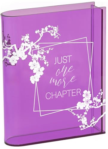 Moses. Just One More Chapter Buchvase Read & Bloom, Deko-Vase in Buchform aus Acryl, romantische Bücherregal-Deko für Blumen & Trockenblumen, Geschenk für Buchliebhaberinnen