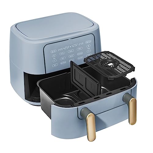 9QT Air Fryer Mit Touchscreen Antihaft-Korb Getrennte Körbe, Air Fryer Kochbuch, Grün (Color : A, Size : USA)