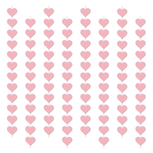 DABAIXIONG 6/8pieces Herzform Hanging Strips Liebe Herzverzier Für Valentinstag Hochzeit Brautschauer Engagement Party