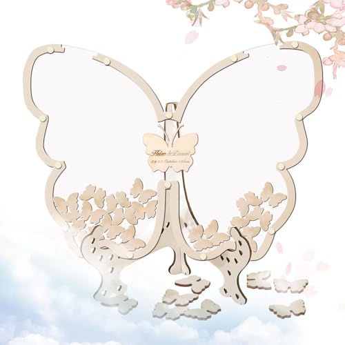 Babyparty-Buch – Einladungen für Babypartys, Gästebuch mit Aquarell-Design, Baby-Scrapbook, Holz-Gästebuch, Andenken, Geschenk für frischgebackene Eltern, Geburtstag, Abschlussfeier