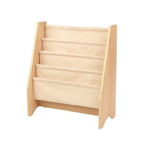 KidKraft Beigefarbenes Bücherregal aus Holz, Kinderregal, Möbel für das Kinderzimmer, Bücher- und Aufbewahrungsregal, Kinderzimmerregal mit 4 Ablagefächern Bücher-Organizer, 14221