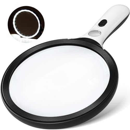 Lupe mit 24 LEDs und 1UV Licht, 20X 30X Handlupe Leselupe, Hohe Klarheit & Leichtgewicht, für Senioren, Kinder, Juwelier, Hobbies