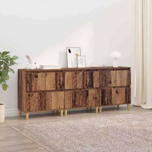 HFXHIJXQ Sideboard Altholz 60x35x70 cm Holzwerkstoff Küchenschrank modernes Design mit 12 Türen für Esszimmer Küche und Flur