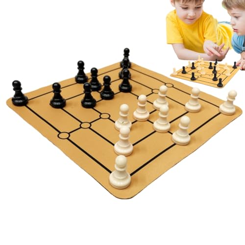 Kids Chess Set, Strategy Games Game Board Pack, 9.45x9.45 Inches Wooden & Ancient Rome, Educational Toy for Preschool Learning, Family Sport Night and Adults Beginners