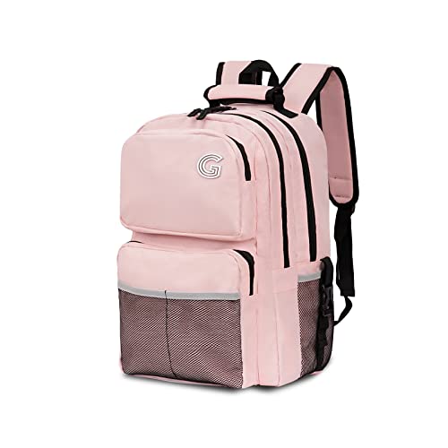 GinzaTravel Laptop-Rucksack, Leichtgewichtige Tragetasche, Reise/Arbeit/Geschäftsreise/College Schule Computer Rucksack, Geschenke für Männer, Frauen, Jungen und Mädchen, Passend für, Pink