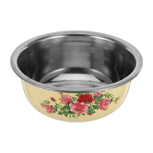 Ciieeo Rührschüssel aus Edelstahl große Rührschüsseln aus Edelstahl Metallschalen dekoratives Becken Rührschüssel aus Metall Becken zur Aufbewahrung von Lebensmitteln Rostfreier Stahl