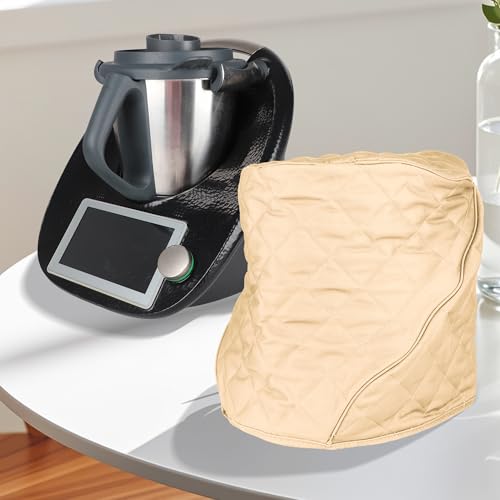 KochSync Exclusive Premium Staubschutz für Thermomix TM6/TM5 – Weiß Wattierte Canvas-Hülle mit Rückenzip, Antibakteriell & Wasserdicht - Staubschutzabdeckung, Abdeckhaube, Staubhaube, tasche (Weiß)