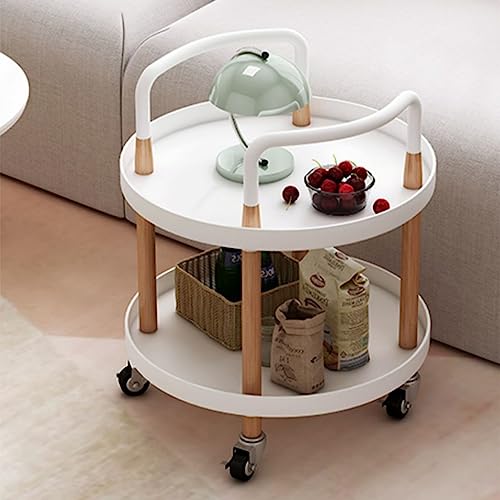 Moderner Couchtisch mit Rollen, 2–3 Etagen, Servierwagen, vielseitiger Sofa-Beistelltisch oder Nachttisch, Snacktisch, stilvolle und funktionale Möbel für Wohnzimmer und Schlafzimmer