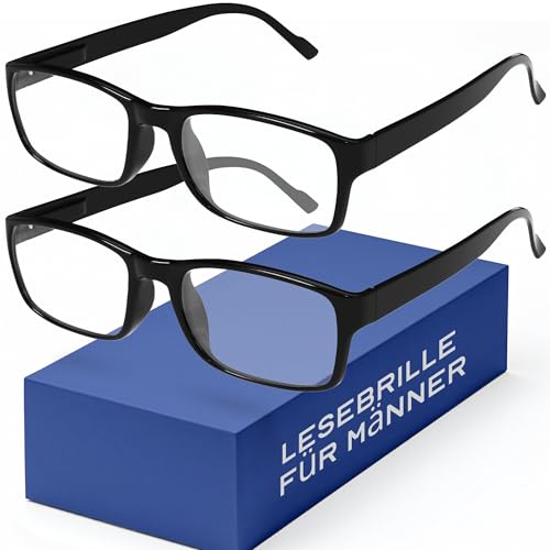 Gaoye 2 Pack Lesebrillen Damen Herren mit Blaulichtfilter