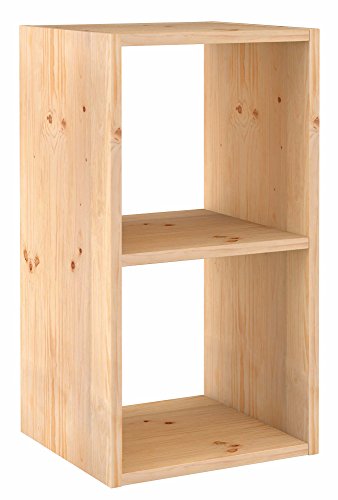 Europe & Nature Regal mit 2 Würfeln, Holz, 36,8 x 33 x 70,8 cm