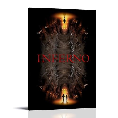 LXRYDO Filmposter, Motiv: Action Mystery Thriller Inferno, minimalistisch, Vintage-Stil, Ölgemälde, Wandkunst, Pop-Poster, 30 x 45 cm, Rahmenstil